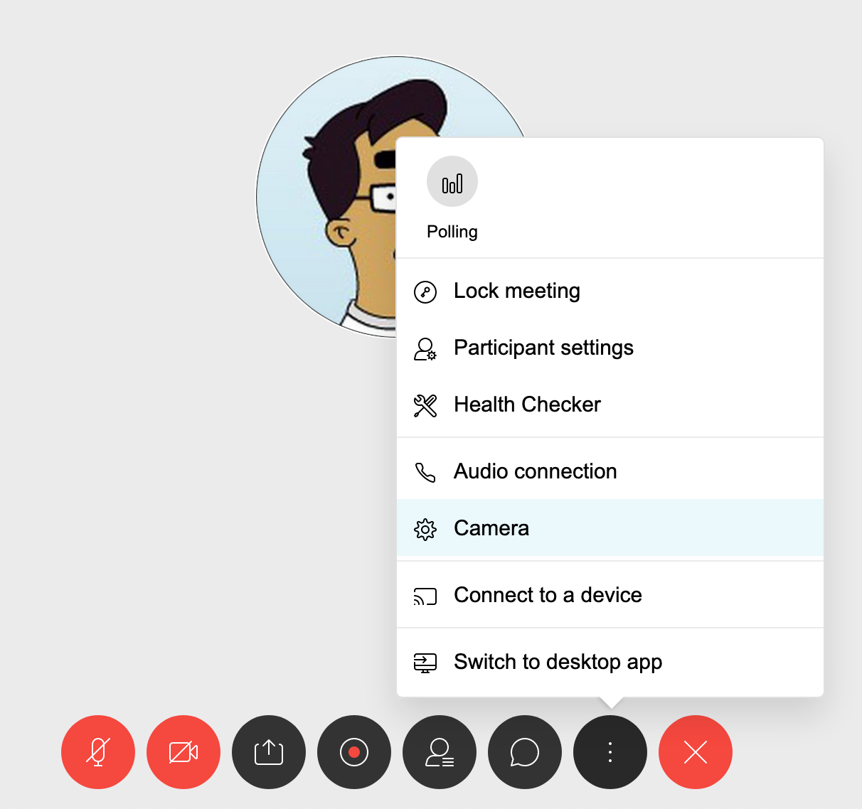 Use Virtual Camera with ex Meetings web app in Firefox browser Marco